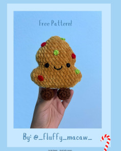 Free Crochet Pattern: Adorable Gingerbread Tree Amigurumi
