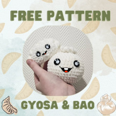 Free Crochet Pattern: Adorable Gyoza & Bao