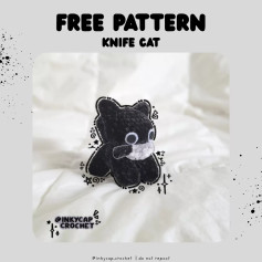 Free Crochet Pattern: Adorable Knife Cat Amigurumi