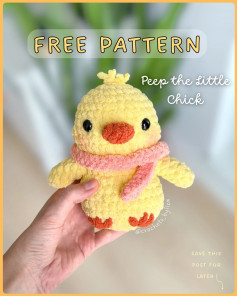 Free Crochet Pattern: Adorable Little Chick Little Chick!🐥
