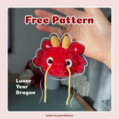 Free Crochet Pattern: Adorable Lunar Year Dragon Keychain