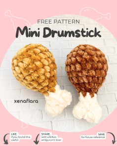 Free Crochet Pattern: Adorable Mini Drumstick Amigurumi