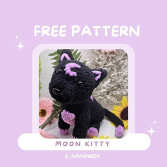 Free Crochet Pattern: Adorable Moon Kitty Amigurumi