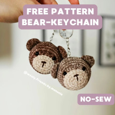 Free Crochet Pattern: Adorable No-Sew Bear Keychain