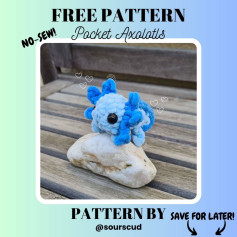 Free Crochet Pattern: Adorable No-Sew Pocket Axolotl