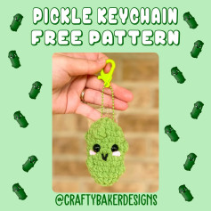 Free Crochet Pattern: Adorable Pickle Keychain