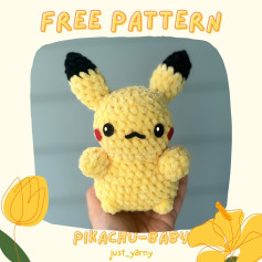 Free Crochet Pattern: Adorable Pikachu Baby