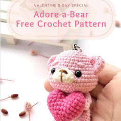 Free Crochet Pattern: Adorable Pink Bear with Heart