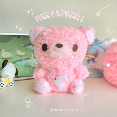 Free Crochet Pattern: Adorable Pink Teddy Bear