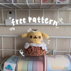 Free Crochet Pattern: Adorable Pompompurin Pudding