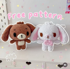 Free Crochet Pattern: Adorable Puppy & Bunny Amigurumi