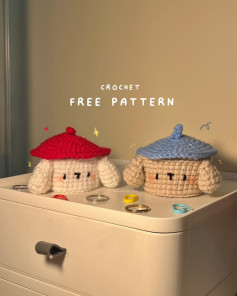 Free Crochet Pattern: Adorable Puppy Hat Holders