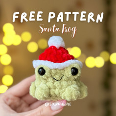 FREE Crochet Pattern: Adorable Santa Frog Amigurumi