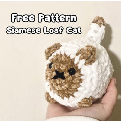 Free Crochet Pattern: Adorable Siamese Loaf Cat