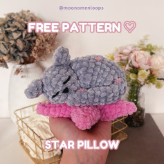 Free Crochet Pattern: Adorable Sleeping Kitty on Star Pillow