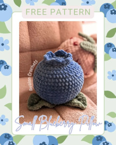 Free Crochet Pattern: Adorable Small Blueberry Pillow
