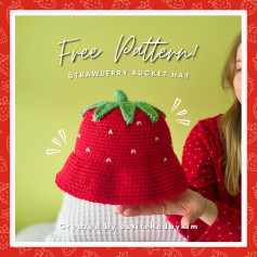 Free Crochet Pattern: Adorable Strawberry Bucket Hat