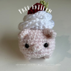 Free Crochet Pattern: Adorable Strawberry Crème Pig