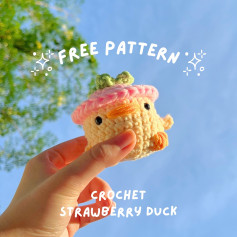 Free Crochet Pattern: Adorable Strawberry Duck!