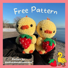 Free Crochet Pattern: Adorable Strawberry Ducklings
