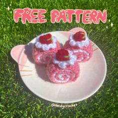 Free Crochet Pattern: Adorable Strawberry Swiss Rolls