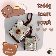 Free Crochet Pattern: Adorable Teddy Toast Pouch