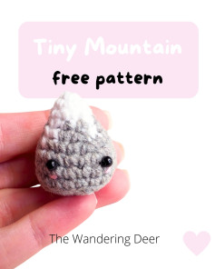 Free Crochet Pattern: Adorable Tiny Mountain Amigurumi