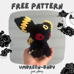 Free Crochet Pattern: Adorable Umbreon Amigurumi