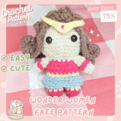 Free Crochet Pattern: Adorable Wonder Woman Amigurumi