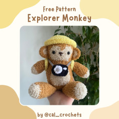Free Crochet Pattern: Adventurous Monkey Amigurumi