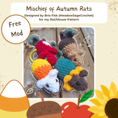Free Crochet Pattern: Autumn Themed Rats