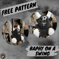 Free Crochet Pattern: Baphy the Goat on a Swing