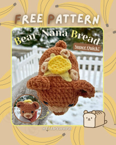 Free Crochet Pattern: Bear-Nana Bread Amigurumi