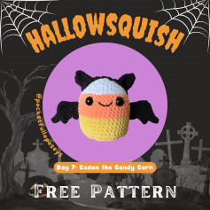 Free Crochet Pattern: Caden the Candy Corn Bat