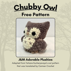 Free Crochet Pattern: Chubby Owl Plushie
