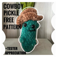 Free Crochet Pattern: Cowboy Pickle Amigurumi