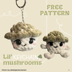 Free Crochet Pattern: Cute Lil Mushroom Keychains