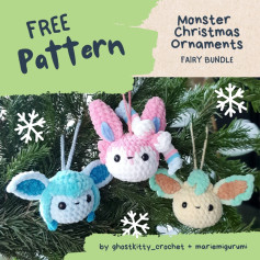 Free Crochet Pattern: Cute Monster Christmas Ornaments