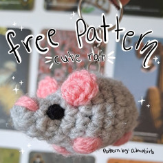 Free Crochet Pattern: Cute Rat Keychain