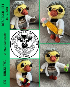 Free Crochet Pattern: Dr. Duckling Research Kit