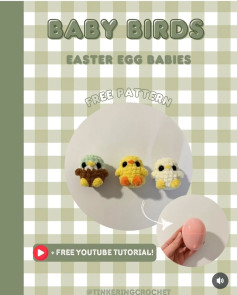 Free Crochet Pattern: Easter Egg Baby Birds