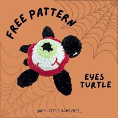 Free Crochet Pattern: Eyes Turtle Amigurumi