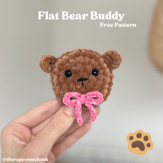 Free Crochet Pattern: Flat Bear Buddy