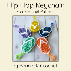 Free Crochet Pattern: Flip Flop Keychain
