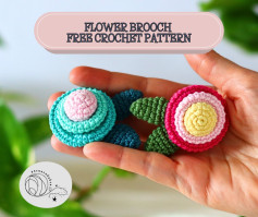 Free Crochet Pattern: Flower Brooch