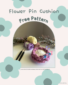 Free Crochet Pattern: Flower Pincushion