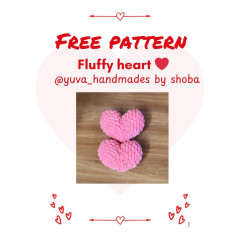 Free Crochet Pattern: Fluffy Heart Amigurumi