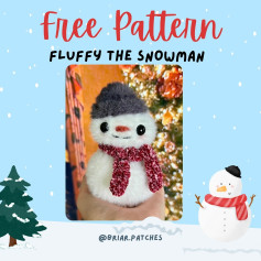 Free Crochet Pattern: Fluffy Snowman Amigurumi