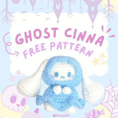 Free Crochet Pattern: Ghost Cinnamoroll Amigurumi