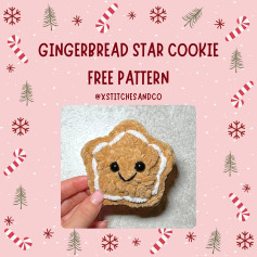 Free Crochet Pattern: Gingerbread Star Cookie